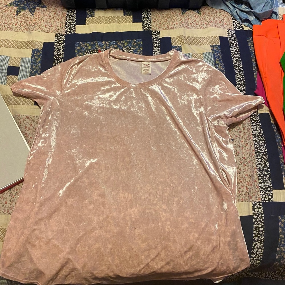Velvet pink top